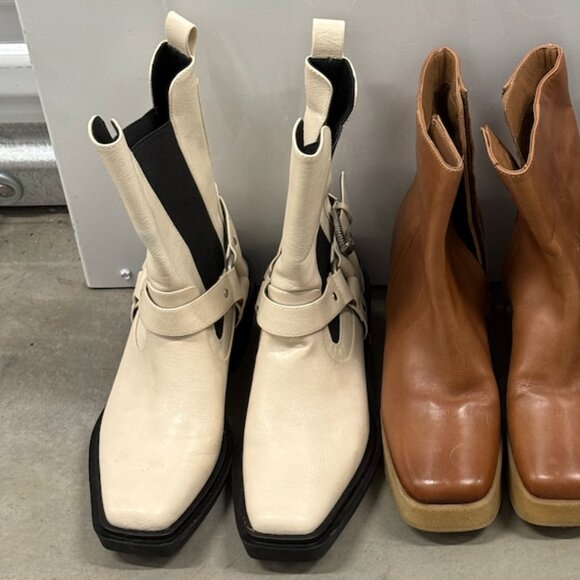 Designer Circus by Sam Edelman Women's Wesley Western Boot, Ivory, 6 - Picture 1 of 5